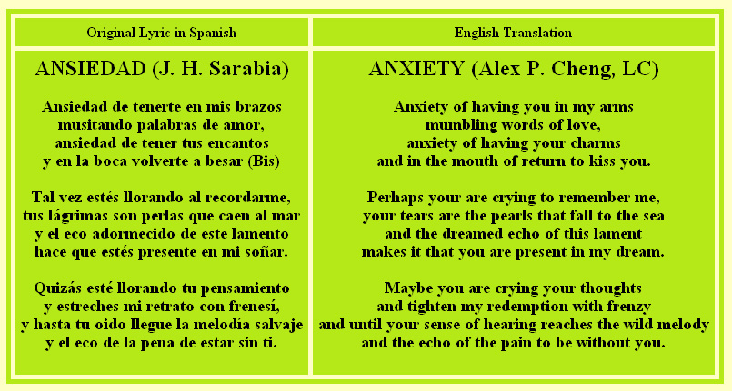 Lyrics of Ansiedad